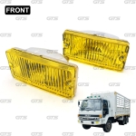 ชุด ไฟหรี่ ไฟหรี่ในกันชน ข้างซ้าย+ขวา 2 ชิ้น สีเหลือง สำหรับ Isuzu Rocky FSR FTR 175 195 Truck ปี 1984-1995